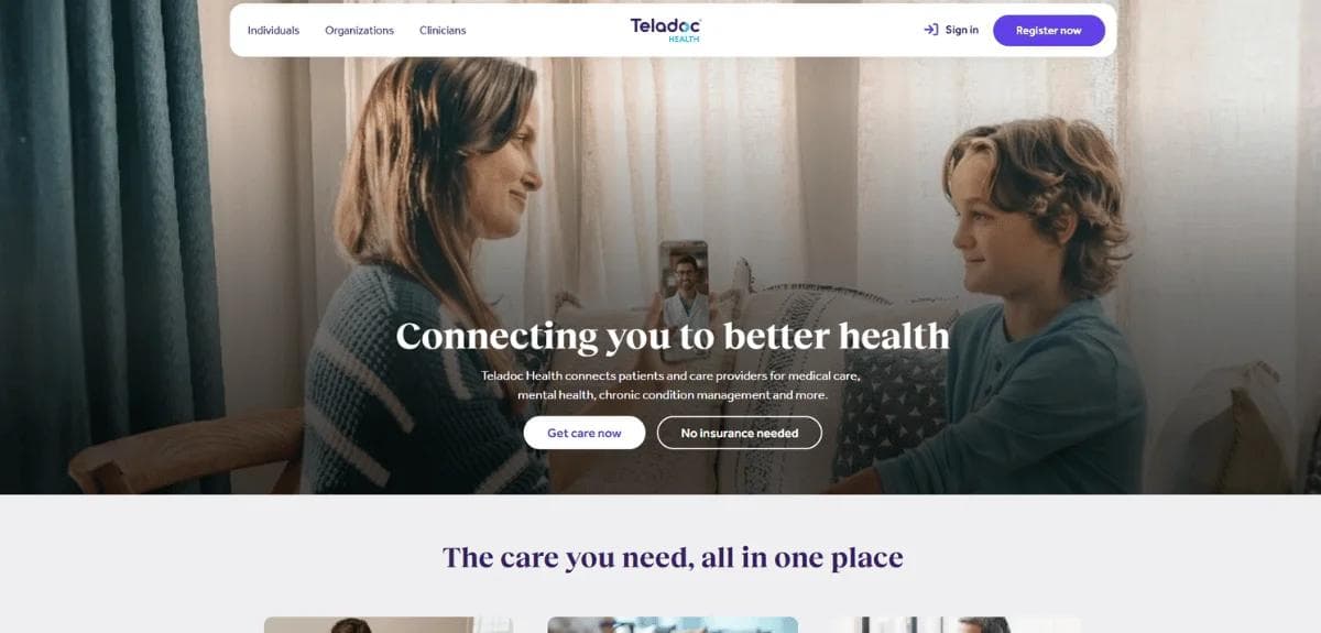 Teladoc Homepage
