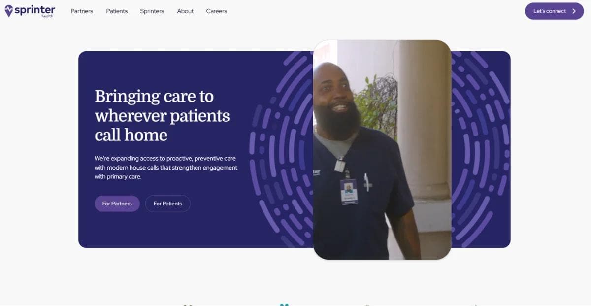 Sprinter Health Homepage